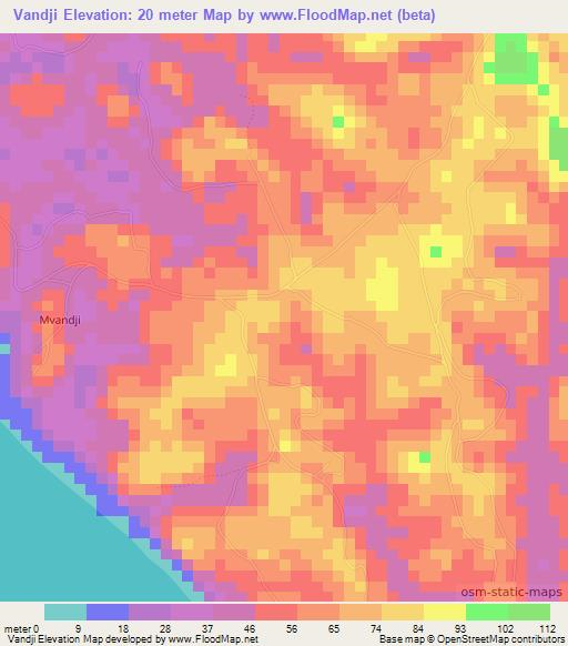 Vandji,Congo (Brazzaville) Elevation Map