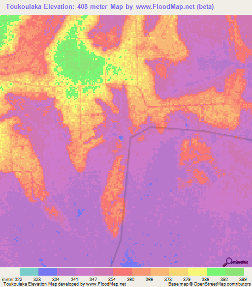 Toukoulaka,Congo (Brazzaville) Elevation Map