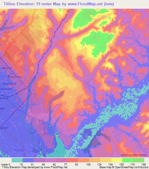 Tililou,Congo (Brazzaville) Elevation Map
