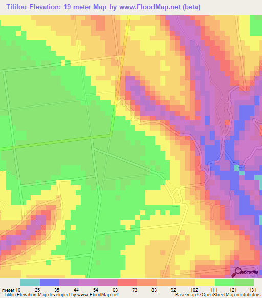 Tililou,Congo (Brazzaville) Elevation Map