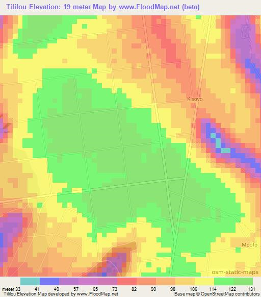 Tililou,Congo (Brazzaville) Elevation Map
