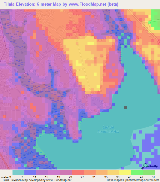 Tilala,Congo (Brazzaville) Elevation Map