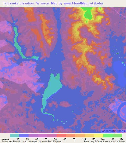 Tchisseka,Congo (Brazzaville) Elevation Map