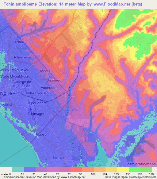 Tchiniambiloeme,Congo (Brazzaville) Elevation Map