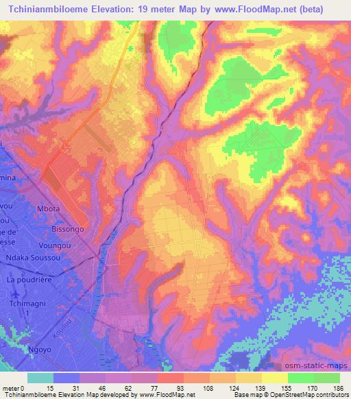 Tchinianmbiloeme,Congo (Brazzaville) Elevation Map
