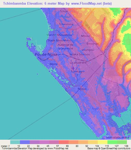 Tchimbanmba,Congo (Brazzaville) Elevation Map