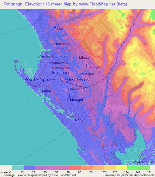 Tchimagni,Congo (Brazzaville) Elevation Map