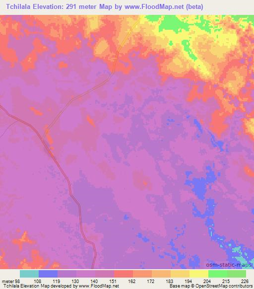 Tchilala,Congo (Brazzaville) Elevation Map