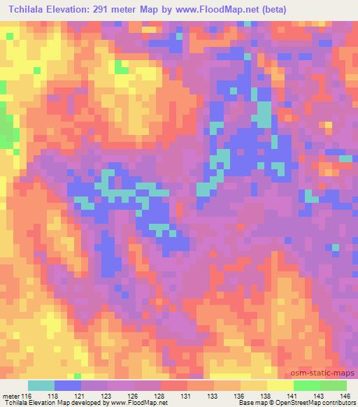 Tchilala,Congo (Brazzaville) Elevation Map