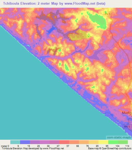 Tchiboula,Congo (Brazzaville) Elevation Map