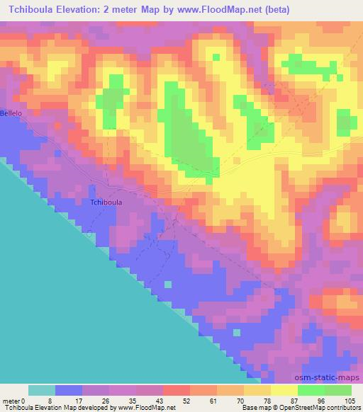 Tchiboula,Congo (Brazzaville) Elevation Map