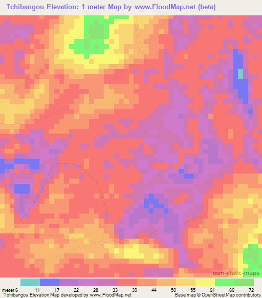 Tchibangou,Congo (Brazzaville) Elevation Map