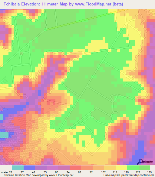 Tchibala,Congo (Brazzaville) Elevation Map
