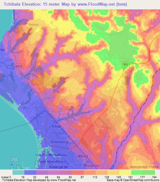 Tchibala,Congo (Brazzaville) Elevation Map