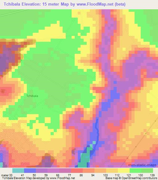Tchibala,Congo (Brazzaville) Elevation Map