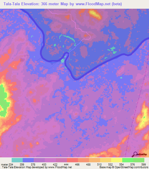 Tala-Tala,Congo (Brazzaville) Elevation Map