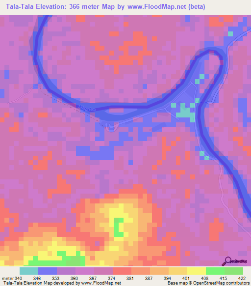 Tala-Tala,Congo (Brazzaville) Elevation Map