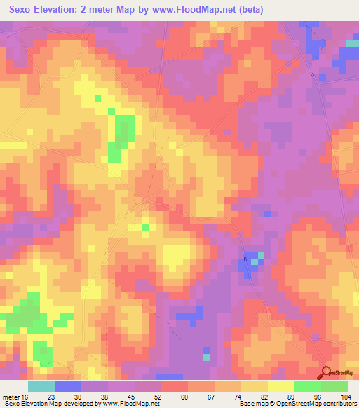 Sexo,Congo (Brazzaville) Elevation Map