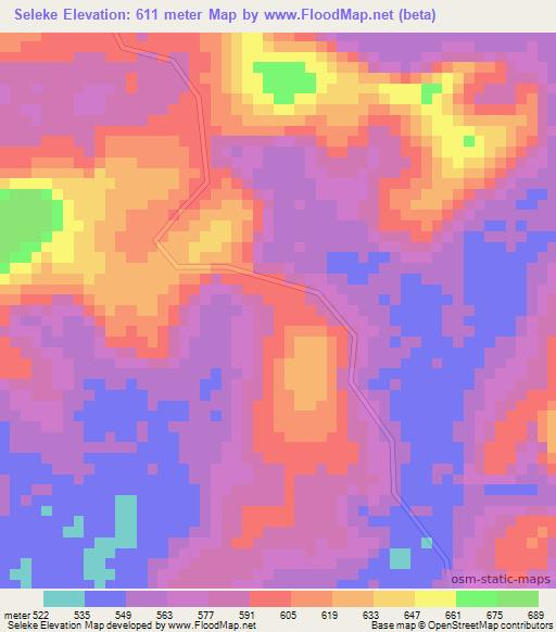 Seleke,Congo (Brazzaville) Elevation Map