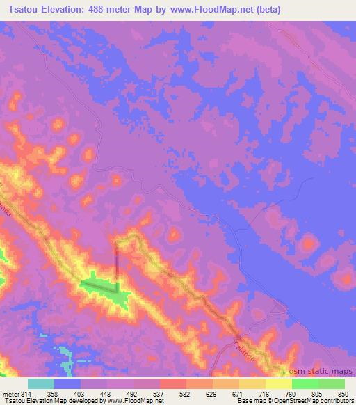 Tsatou,Congo (Brazzaville) Elevation Map