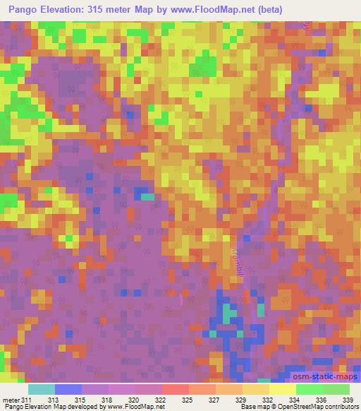 Pango,Congo (Brazzaville) Elevation Map