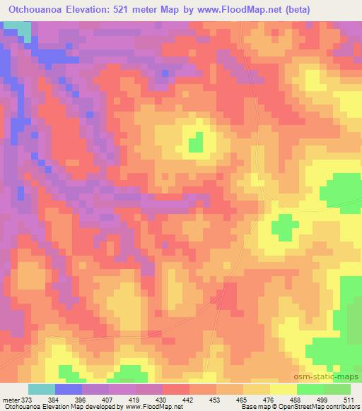 Otchouanoa,Congo (Brazzaville) Elevation Map