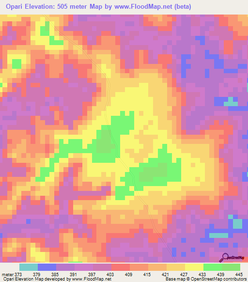 Opari,Congo (Brazzaville) Elevation Map