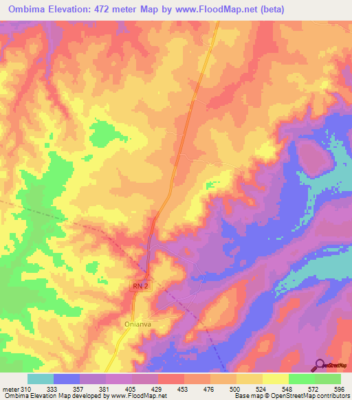 Ombima,Congo (Brazzaville) Elevation Map