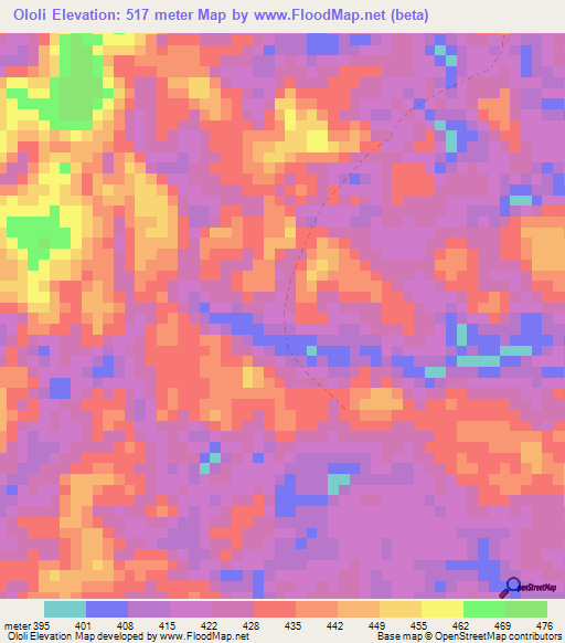 Ololi,Congo (Brazzaville) Elevation Map