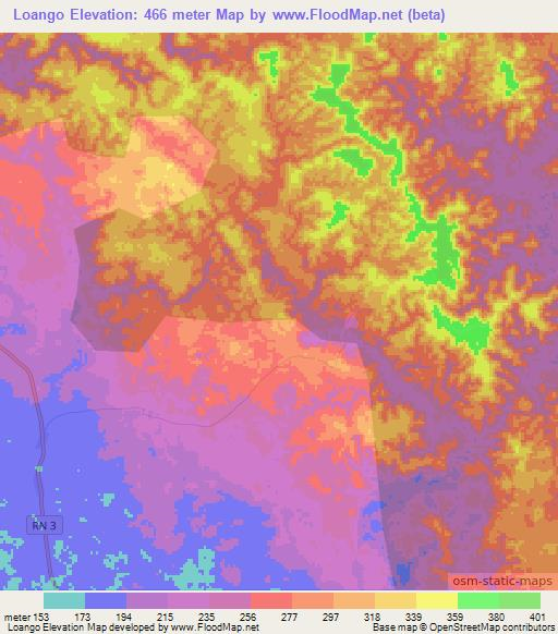 Loango,Congo (Brazzaville) Elevation Map