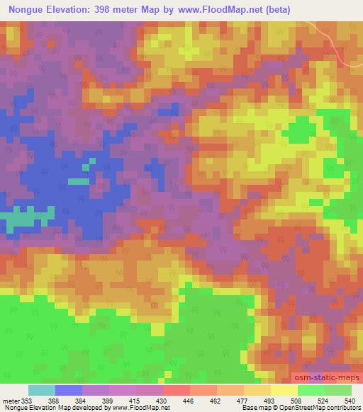 Nongue,Congo (Brazzaville) Elevation Map