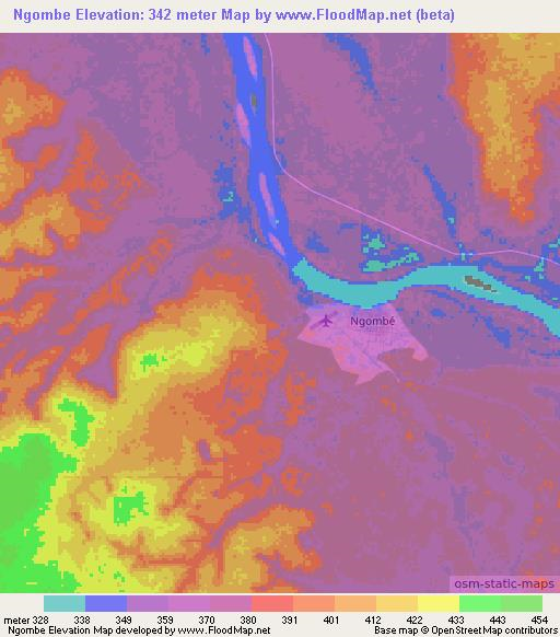 Ngombe,Congo (Brazzaville) Elevation Map