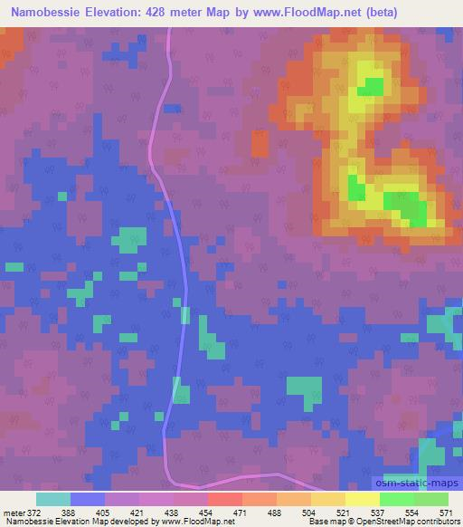 Namobessie,Congo (Brazzaville) Elevation Map