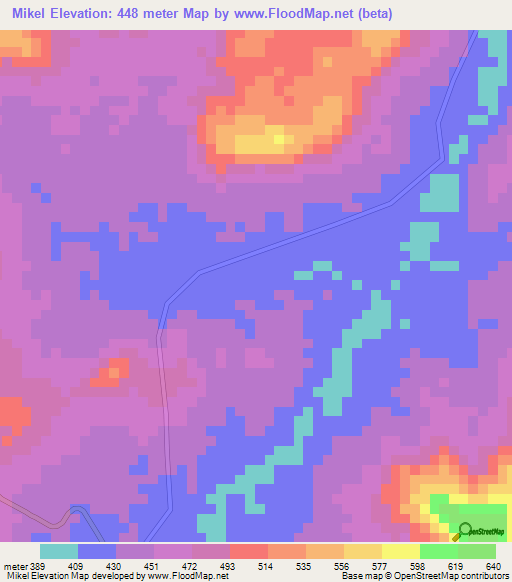 Mikel,Congo (Brazzaville) Elevation Map