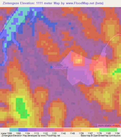 Zintengeze,Uganda Elevation Map