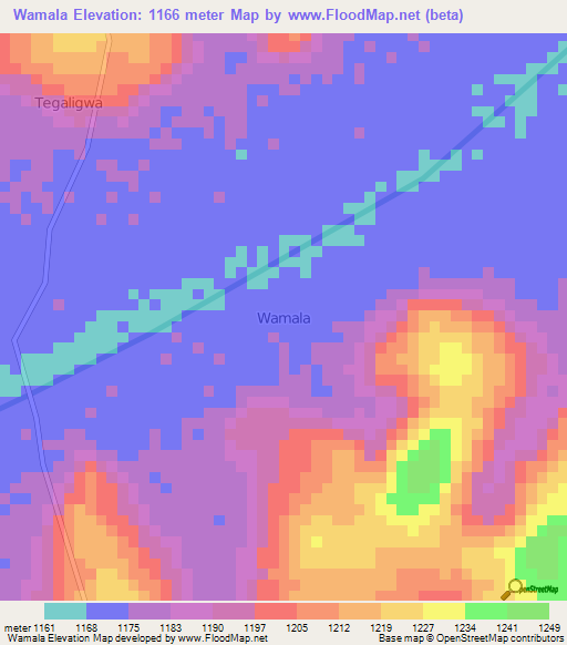 Wamala,Uganda Elevation Map