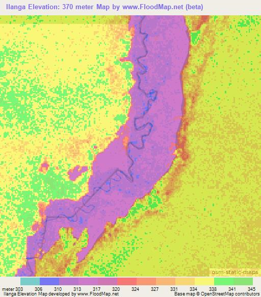 Ilanga,Congo (Brazzaville) Elevation Map