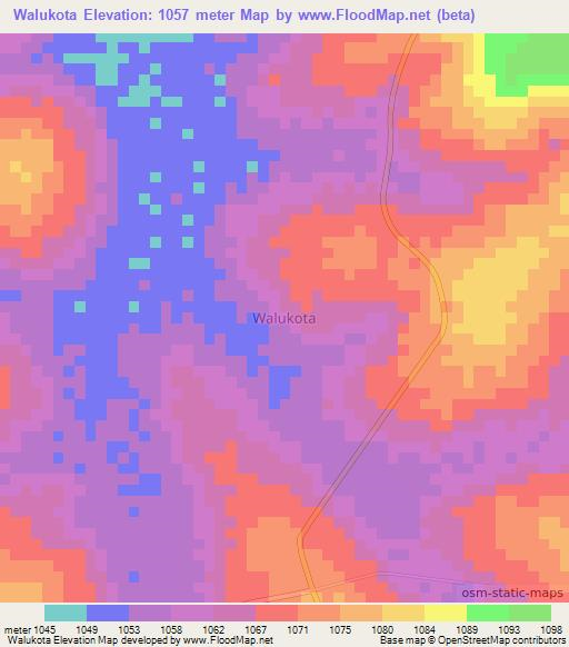 Walukota,Uganda Elevation Map