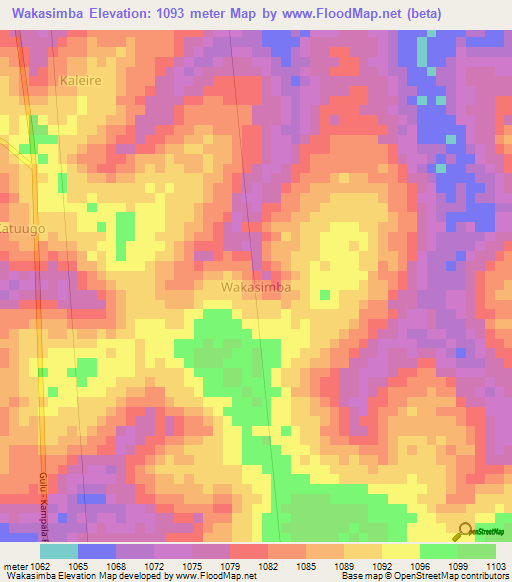 Wakasimba,Uganda Elevation Map