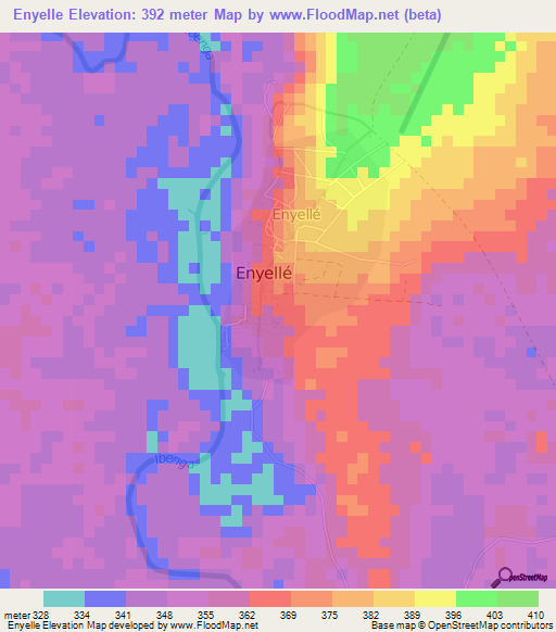 Enyelle,Congo (Brazzaville) Elevation Map