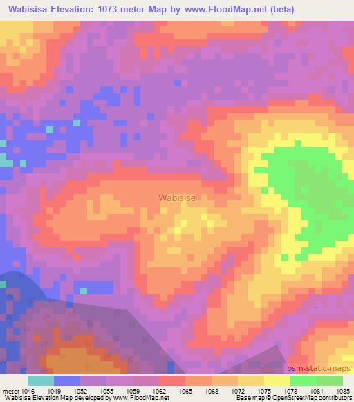Wabisisa,Uganda Elevation Map