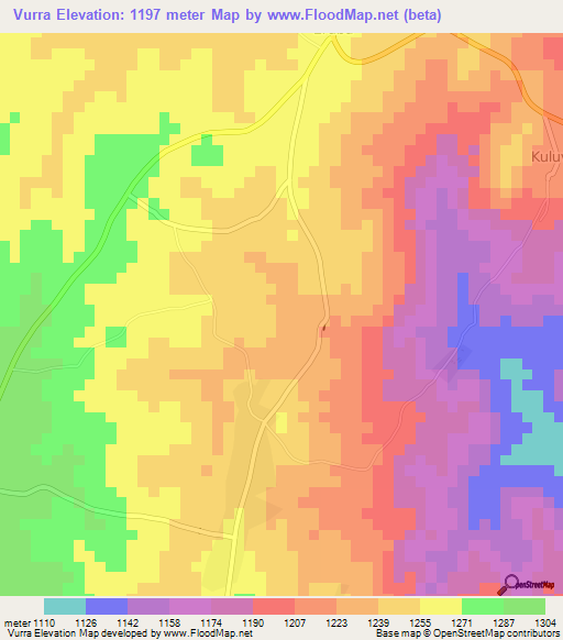 Vurra,Uganda Elevation Map