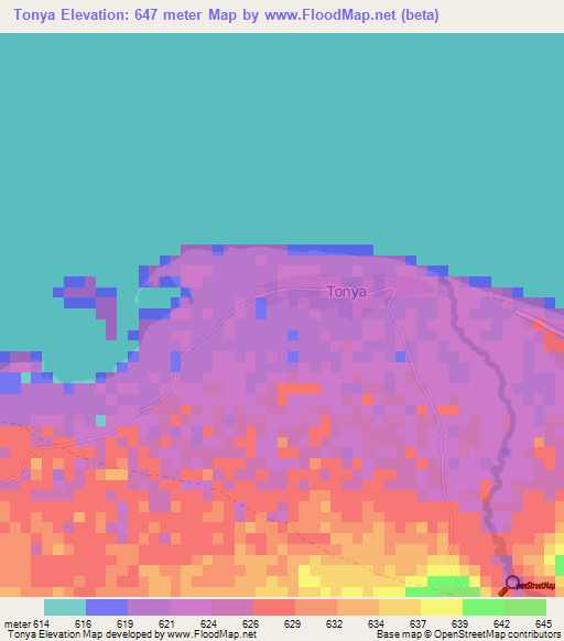 Tonya,Uganda Elevation Map
