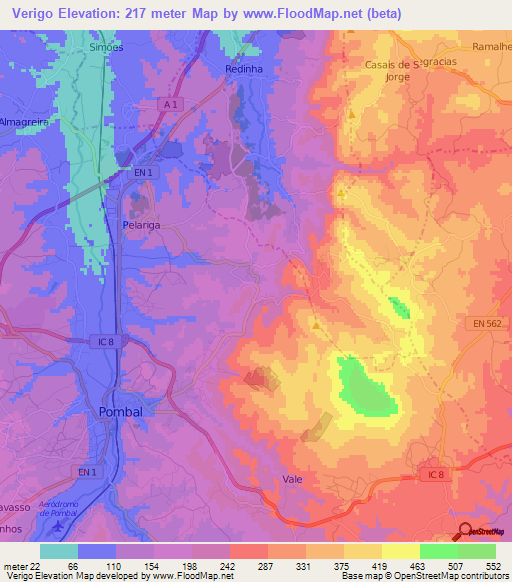 Verigo,Portugal Elevation Map