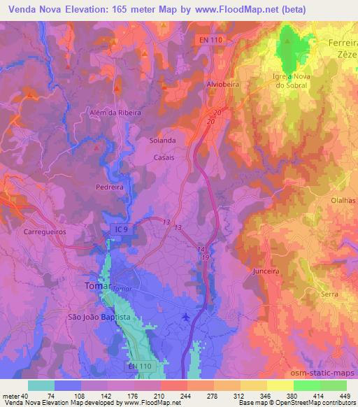 Venda Nova,Portugal Elevation Map