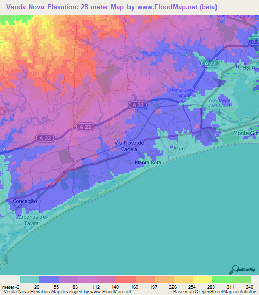 Venda Nova,Portugal Elevation Map