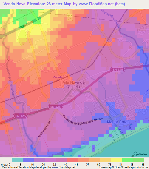 Venda Nova,Portugal Elevation Map