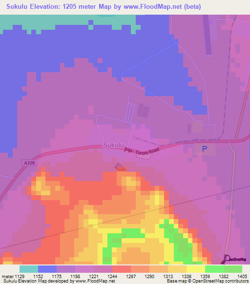 Sukulu,Uganda Elevation Map