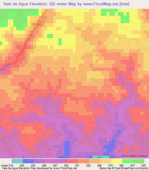 Vale de Agua,Portugal Elevation Map