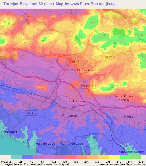 Torrejao,Portugal Elevation Map